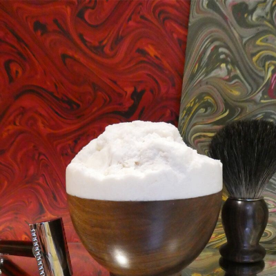 Wooden Bowl - Shaving Soap - Nature